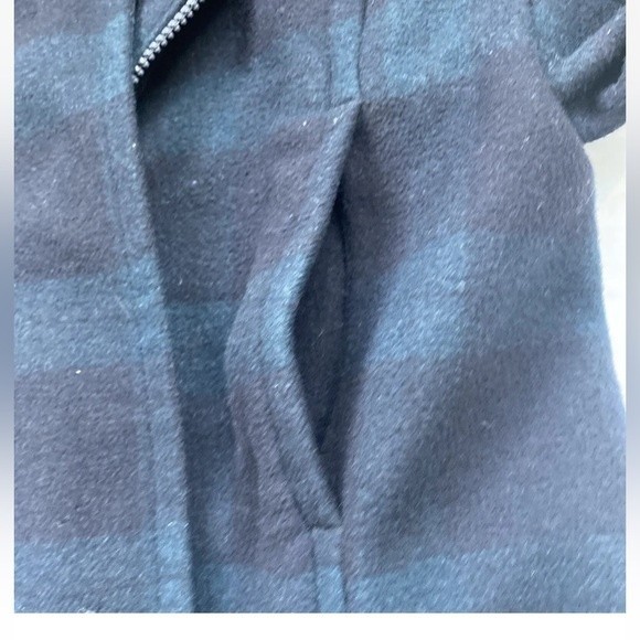 Abercrombie Fitch Wool Blend Pea Coat Women's Winter Zip Hoodie Pockets … - Picture 8 of 12
